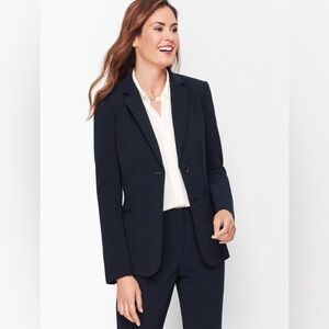 NWT. Talbots Black Seasonless Two-Button Blazer. 10.